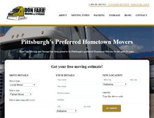 Tablet Screenshot of donfarrmoving.com